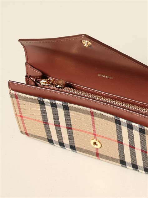 burberry check canvas wallet|burberry wallet women.